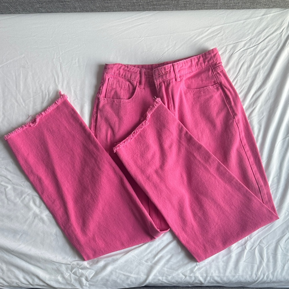 Amazon Pink Straight Leg Women's Jeans